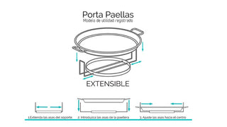 PORTA PAELLAS 32i (Paellas de 32cm hasta 55cm)