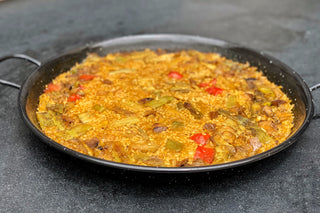 ARROZ DE MAGRO CON JUDÍA VERDE, PIMIENTO ROJO Y AJOS TIERNOS con Caldo de Pollo y Verduras Paellíssimo - Paellissimo