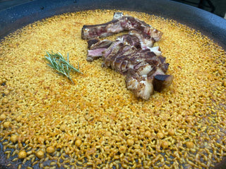 ARROZ CON CHULETA DE ANGUS Y GARBANZOS PEDROSILLANOS